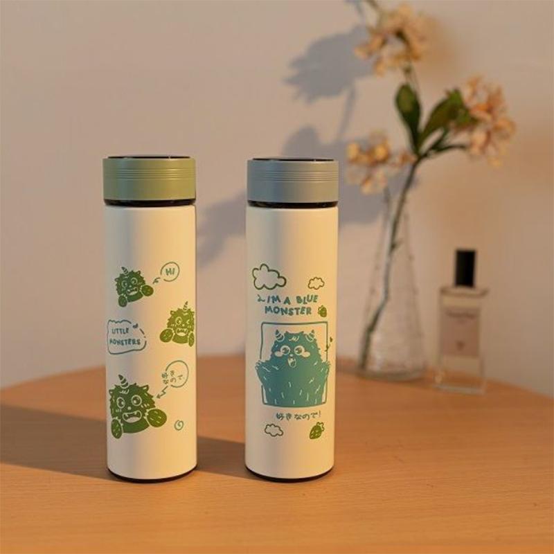 Temperature Measuring Mug, Cute Couple, Stainless Steel Water Cup, Large Capacity Tea Cup, High-end Business Men and Women