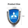 Metal Car Door Trunk Fender Decoration Shield Protective Sticker for Mitsubishi Ralliart Lancer EX Outlander Pajero ASX