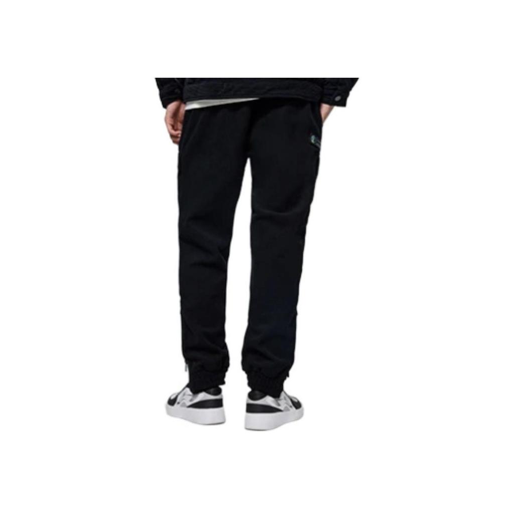 Li-Ning Wade Series Solid Color Letter Embroidery Drawstring Joggers Unisex Bottoms Black AKXSC69-1