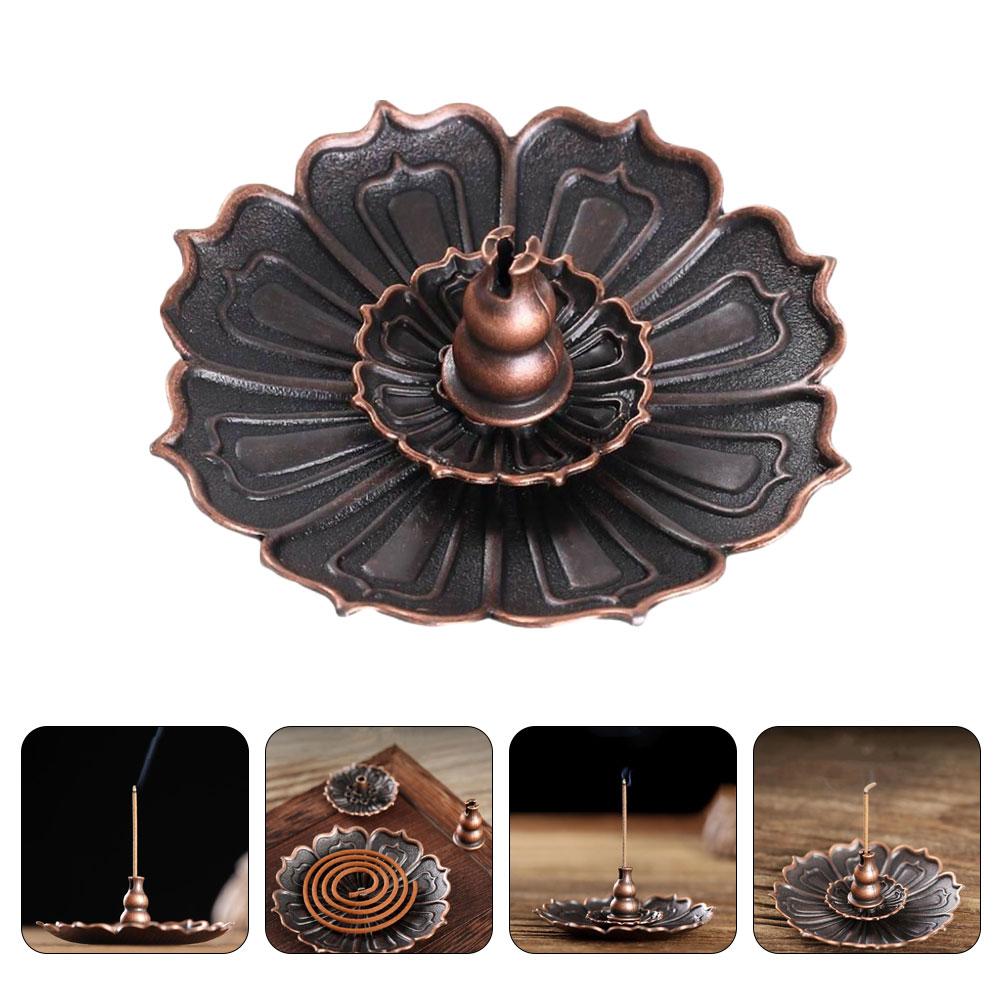 

Украшение для кадила, подсвечник, чистая медь, лотос, благовония, декор, винтажный дизайн горелки кларет