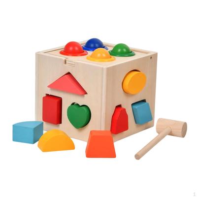 Farb- und Formsortierbox Sorter Kleinkind Pädagogische Aktivität Klassische Bausteine Kognitives Spielzeug