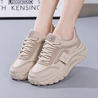 Tide 22 Frühling neu ins Dad Shoes Studenten Plateau Sportschuhe Höhensteigerung Laufen Freizeitschuhe Q2