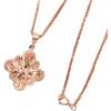 Exquisite Purple Gold Russian Shiny Flower Pendant Simple Atmosphere 585 Rose Gold Plated Color Gold Collarbone Necklace
