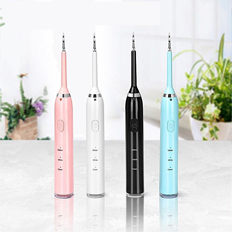 4 in 1 speziell für Erwachsene, wiederaufladbarer USB-Zahnreiniger, Mini-Elektronische Zahnbürste, Ultraschall-Zahnbürstenreiniger