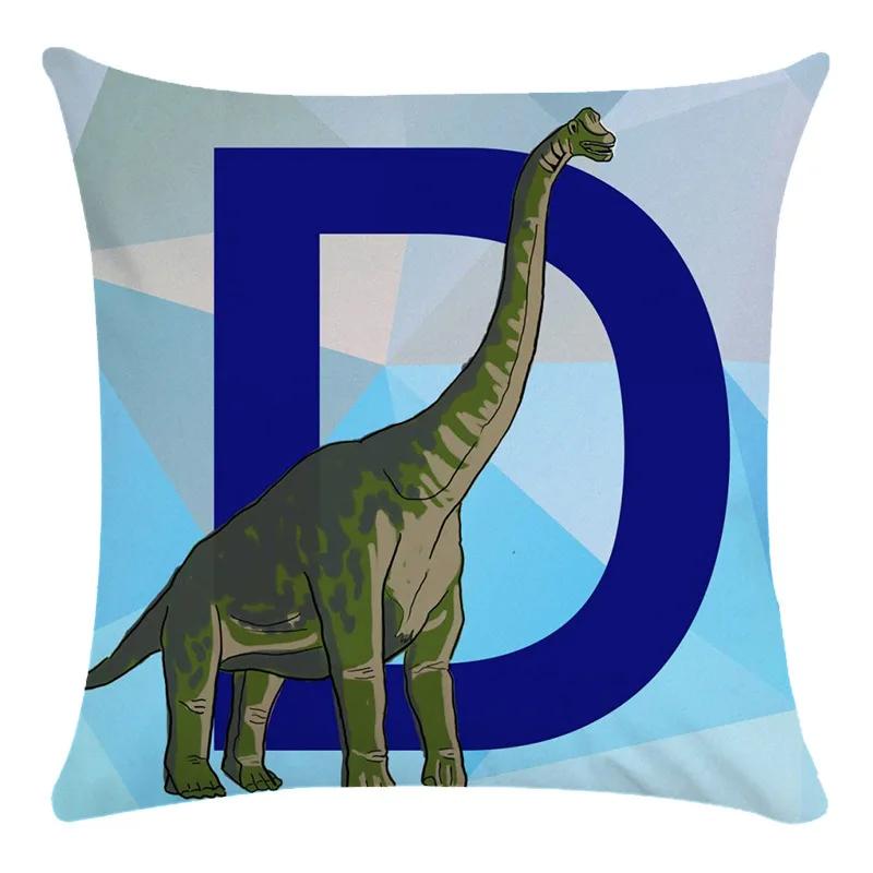 Animal Print Pillowcase Cushion Cover Super Soft Peach Skin  Fashion Blue Letter