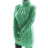 Autunno moda solido vintage manica lunga abbigliamento elegante lavorato a maglia vestito da donna inverno caldo maglione a collo alto abiti 30352