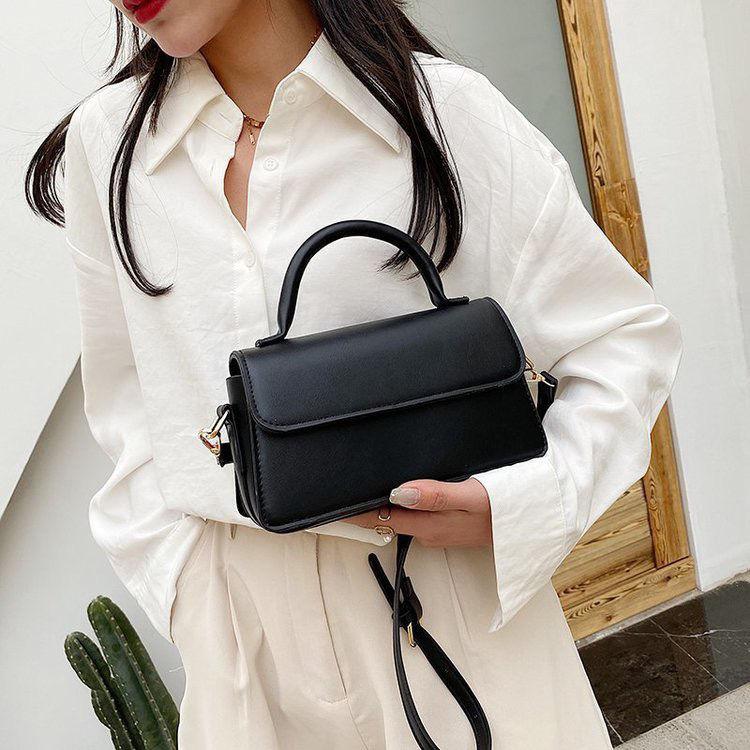 Women's Vintage Single Shoulder Bag Solid Color Casual Messenger Bag Elegant Versatile Handbag