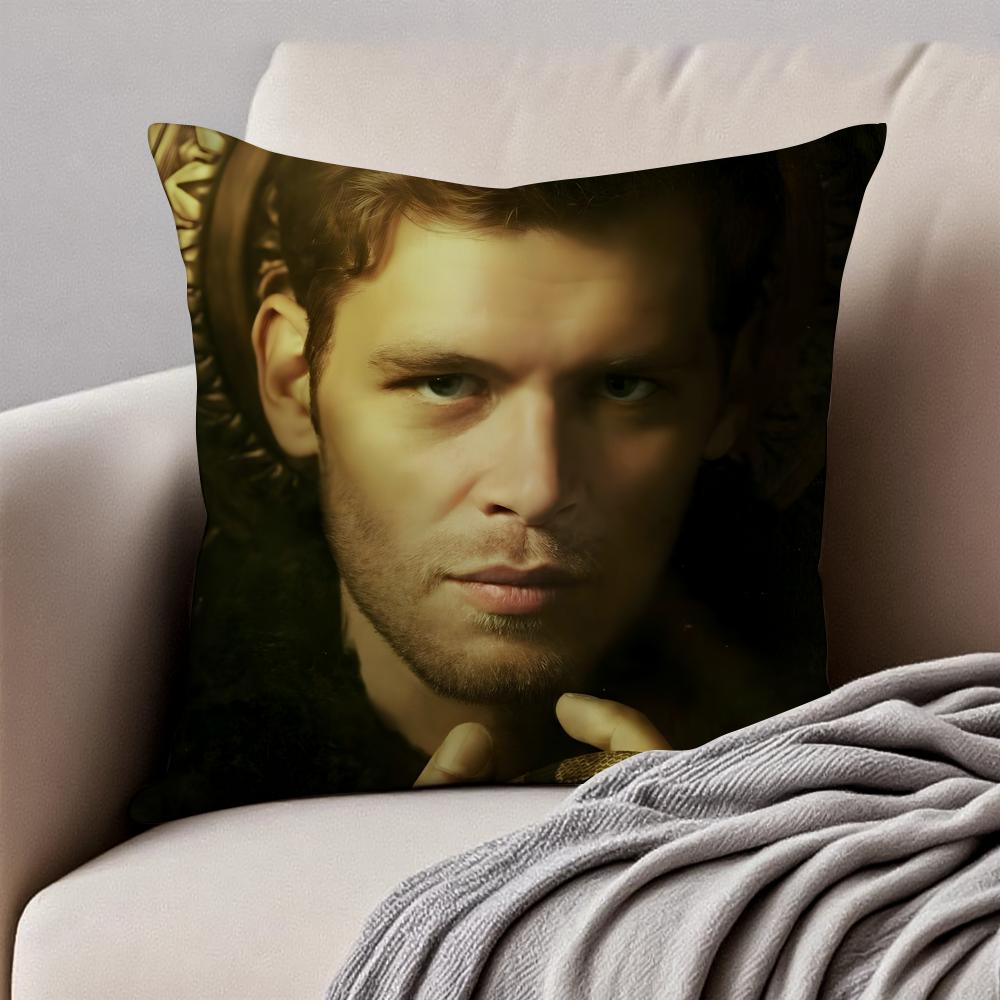 K-Klaus Mikaelson Vampire Diaries Cushion Cover Pillowcase Anti-Dustmite Invisible Zipper Short Plush Sofa Cushion