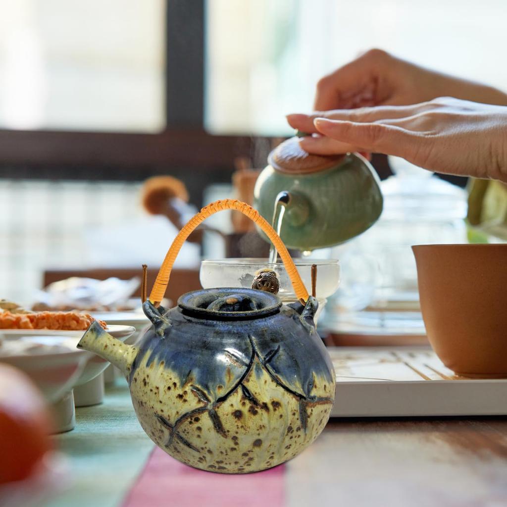 Mipcase Replacement Teapot for Ceramic Kettles and Suitable for Tea Home and Commercial Set of 2 Handles, U-Shaped, Non-Slip, Heat-Resistant, Teapots,