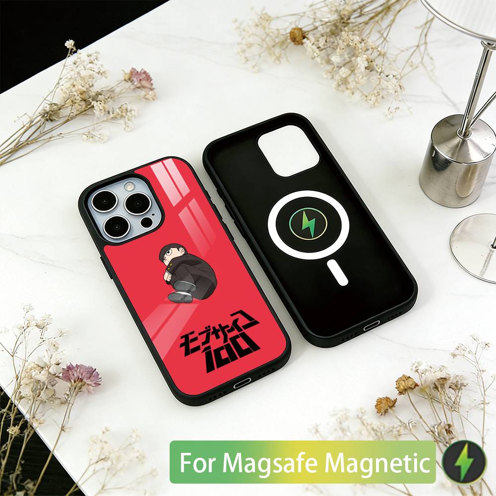 

Mob Psycho 100 Shigeo Kageyama Phone Case For iPhone17,16,15,14,13,12,11 Plus,Pro Magnetic with Magsafe Wireless Charging iPhone11