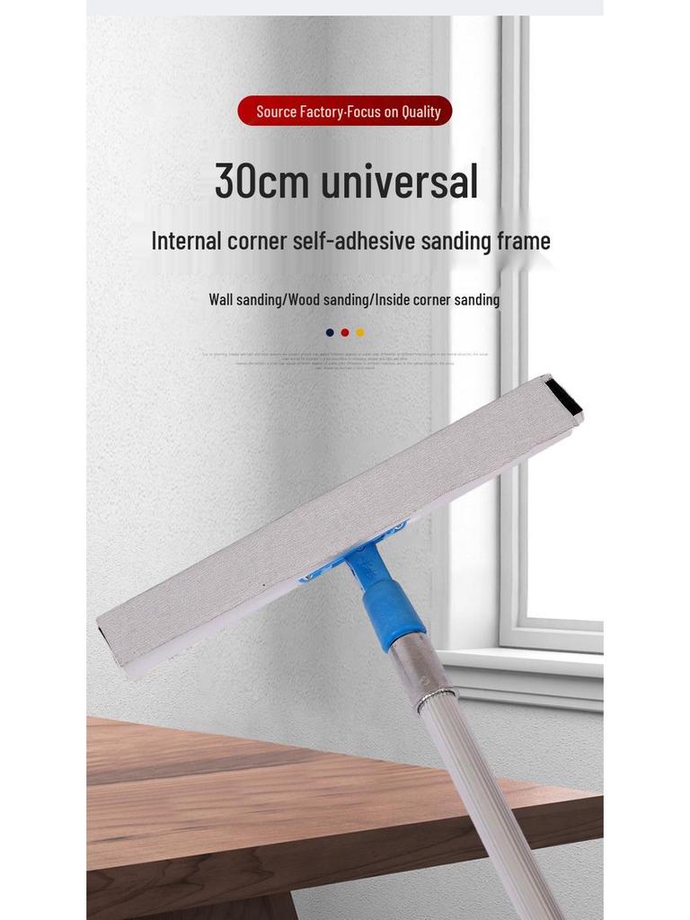 Self-Adhesive Right-Angle Sandpaper Holder and Scraper for Inside Corners