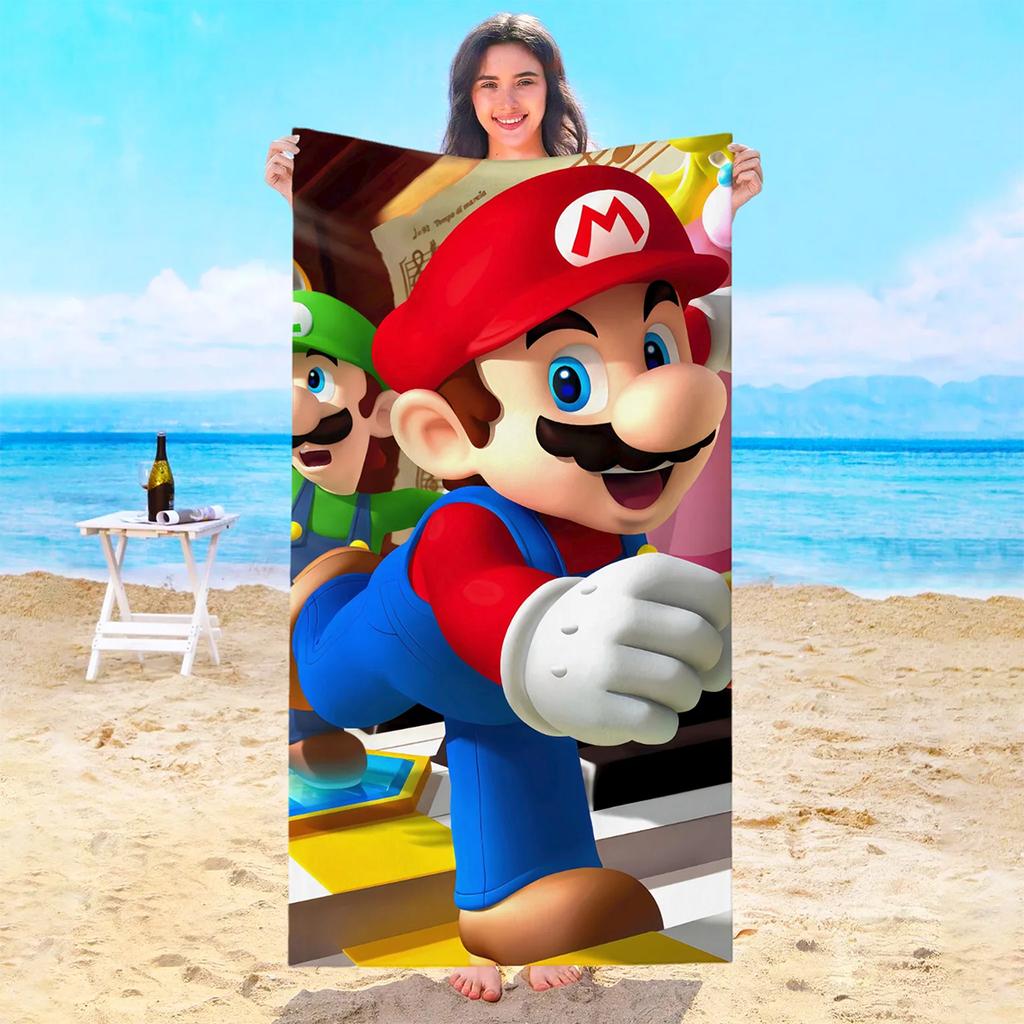 M-Marios Beach Towel Bath Towels Bathroom Playa Sauna Travel For Home Spa Swimming Pool Baby Microfiber Quick Drying Gym Shower