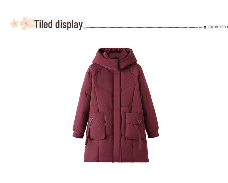 Plus Size Winter Long Cotton Coat for Middle-Aged and Elderly Women, Warm Padded Jacket for Moms and Grandmas.