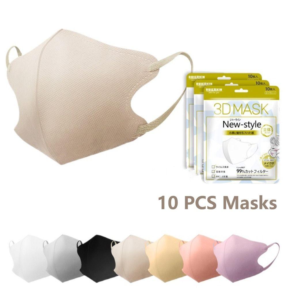 

10pcs 4 Layer Anti Dust 3D Face Mask Japanese Face Cover New Cycling Facemask Outdoor Sports