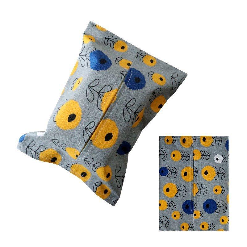 Fabric tissue box Japanese printing living room napkin bag pumping box car tissue bag