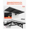 SucceBuy 2-Tier Wall Garage Shelving 20x48in/24x36in 280lbs Per Shelf Steel Wall Mounted Floating Storage Metal Rack for Garage
