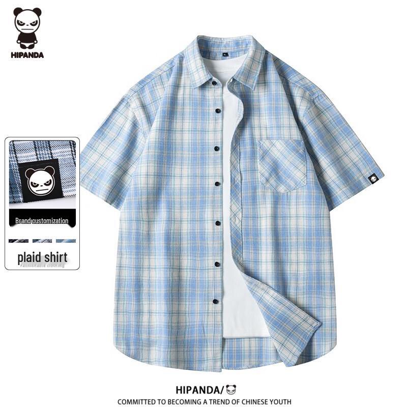 HIPANDA Men s Plaid Casual Shirt XL