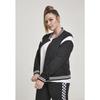 Veste Teddy - Urban Classic - Grandes Tailles - Noir/Blanc - Style Universitaire - Sportif
