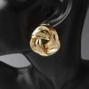 Boucles d'oreilles puces en métal doré, style spirale, pour femme. Nouveauté bijoux en gros.