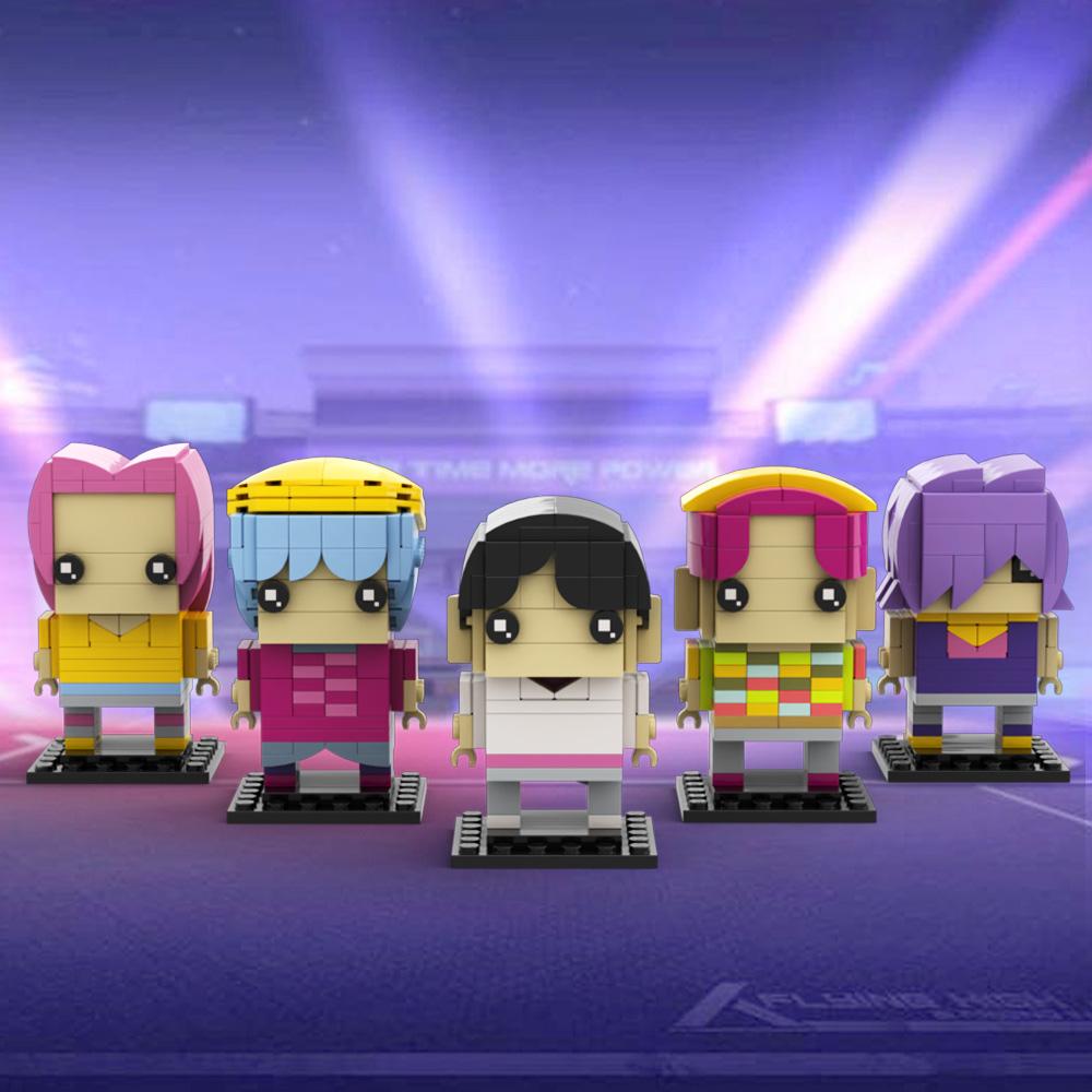 Gobricks Moc K-Pop Demon Hunters Lion Crow Bricks Model K-Pop Demon Hunters Rumi Sussie Demonic Magpie Building Blocks Toys Gift