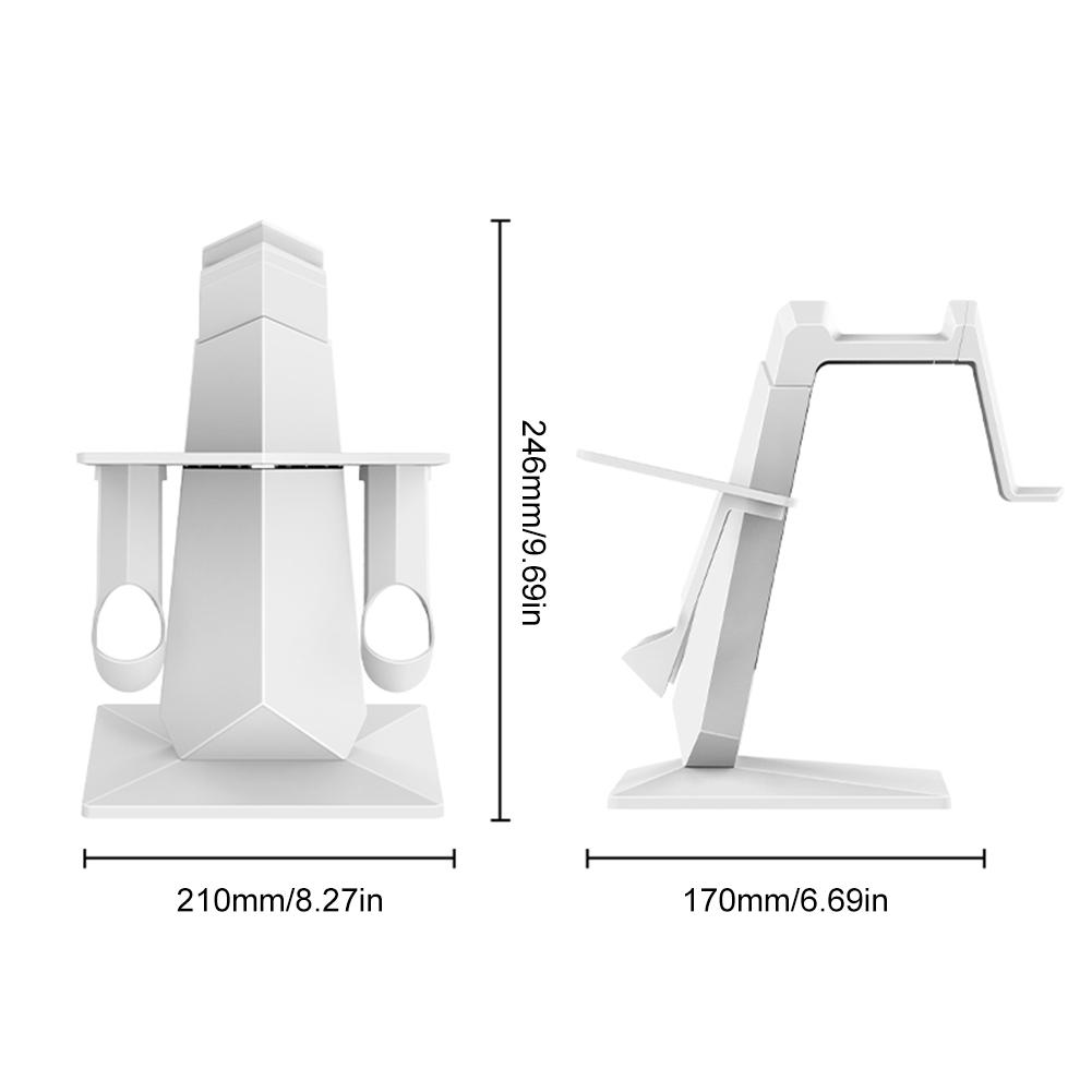 VR Headset &Controller Stand Desktop Stable Controller Headset Holder Removable Adjustable for Meta Quest 3 VR Accessories