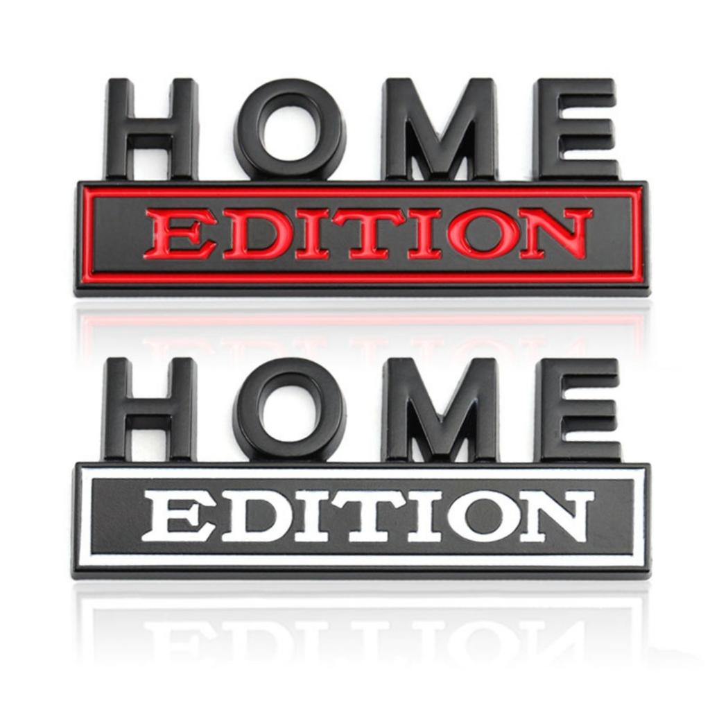 1Pc 3D Metal Home Edition Logo Car Front Grille Badge Side Fender Rear Trunk Emblem Sticker Decal