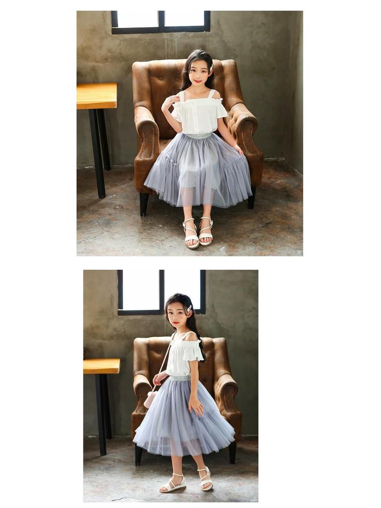 Girls' Summer Mesh Tulle Skirt - Kids' Cross-Border Fashion