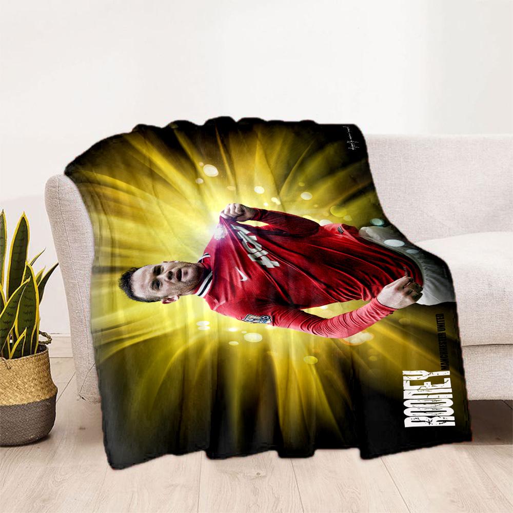 Soccer Player Action Blanket Comfortable Great for Bedding Office Chair Four Seasons Multipurpose Modern Unique Gift for Family and Friends Camping