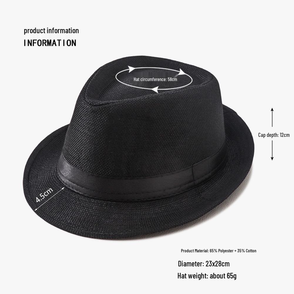 Korean Style Summer Straw Jazz Hat for Women & Men – Trendy British Couple Beach & Outdoor Hat