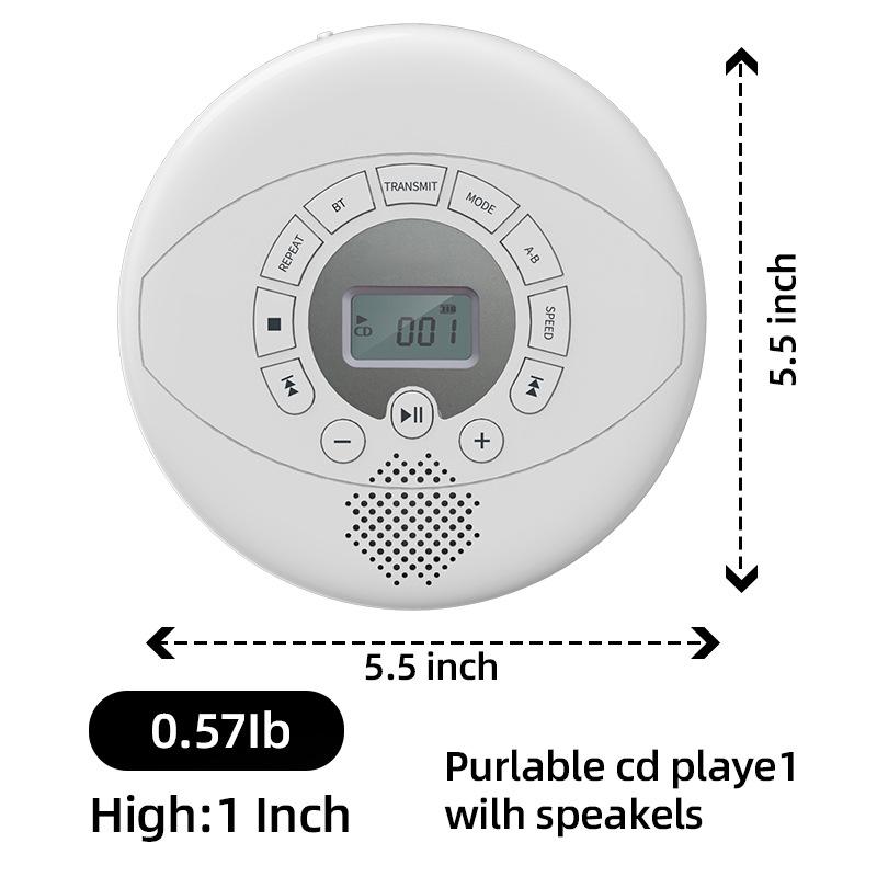 Bluetooth Portable Walkman CD & MP3 Player with English Repeated Reading Feature