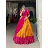 Indian Designer Kanjivaram Lehenga Dupatta Set Wedding Wear Lehenga Choli Dress