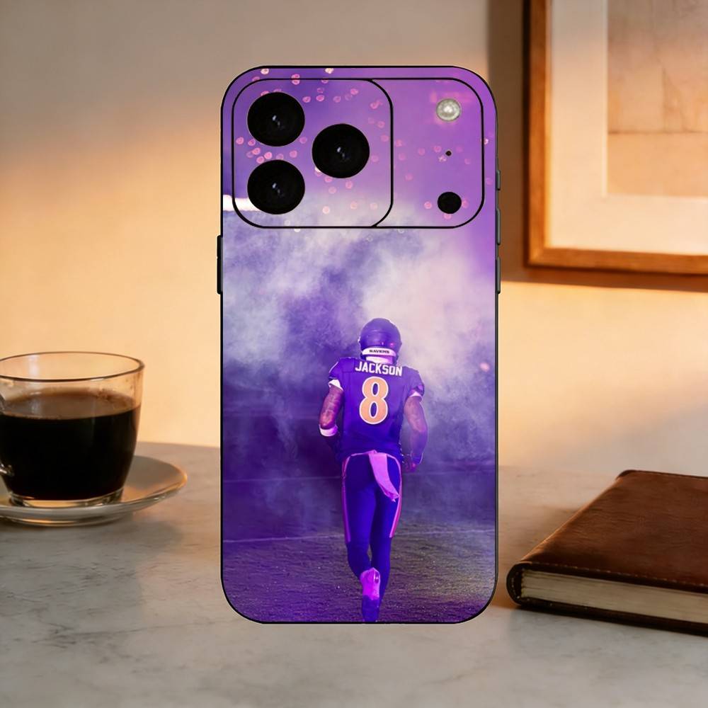 Lamar Jackson American Football 8  Phone Case For iPhone 17, 16,15,14,13,12,11 Plus,Pro Max, Others Soft Black Cover