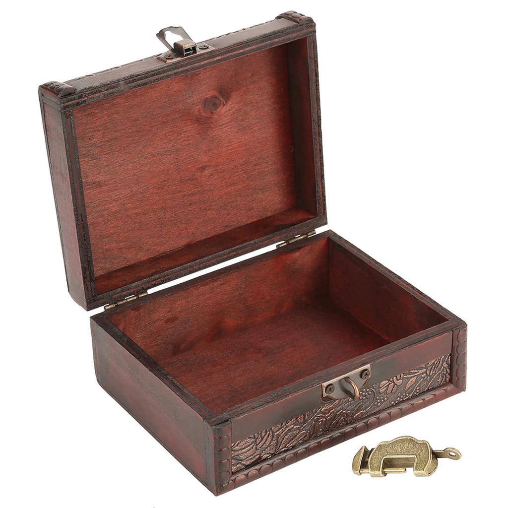 Retro European Style Wooden Jewelry Box Jewellery Storage Case