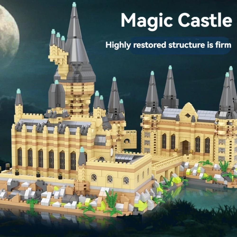 Kouzelný hrad Středověká architektura Stavebnice Kreativní technické montážní kostky MOC sada Dárek pro dospělé Děti Svátek