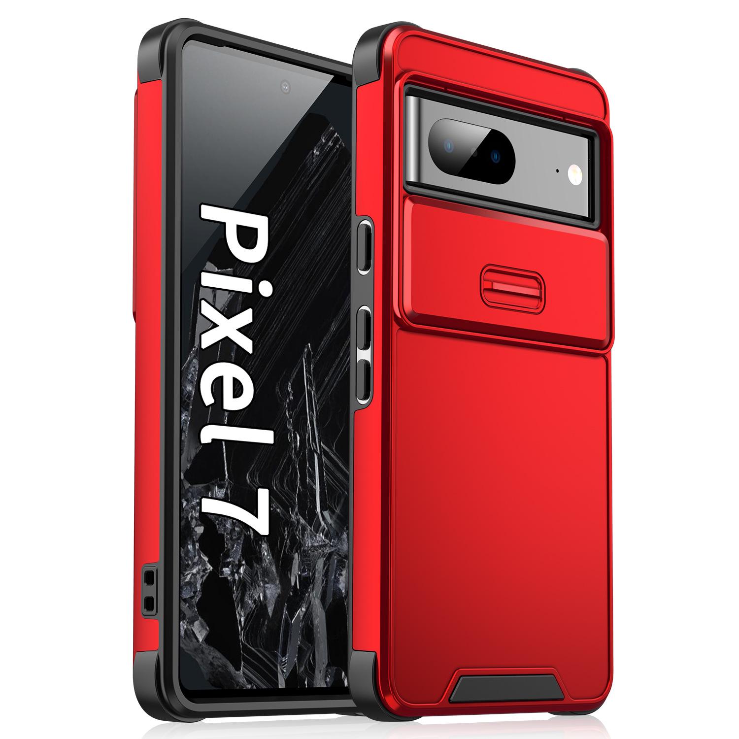 

PIXEL9PRO Пограничный противоударный чехол для телефона Google Pixel 6 и 7PRO - Дизайн с выдвижным окном Google 6A красный