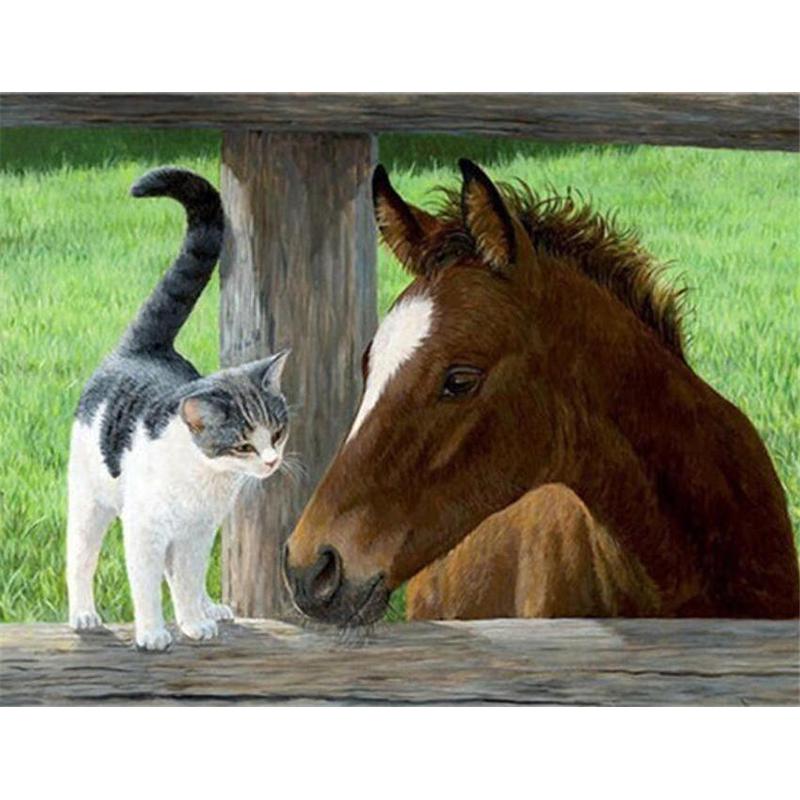 Horse DIY 5D Diamond Painting Full Round Drill Animal Diamond Embroidery Mosaic Cross Stitch Kits Wall Art Home Decor Gift