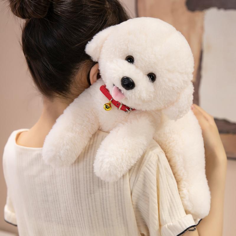 3340Cm Lying Dog Puppy Doll Plush Toy Stuffed Cartoon Animal Bichon Frise Border Collie Shiba Inu Plushie Companion Gift