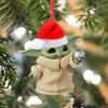 Baby Adorable Cartoon Yoda Santa Holiday Decoration Perfect For Trees Christmas