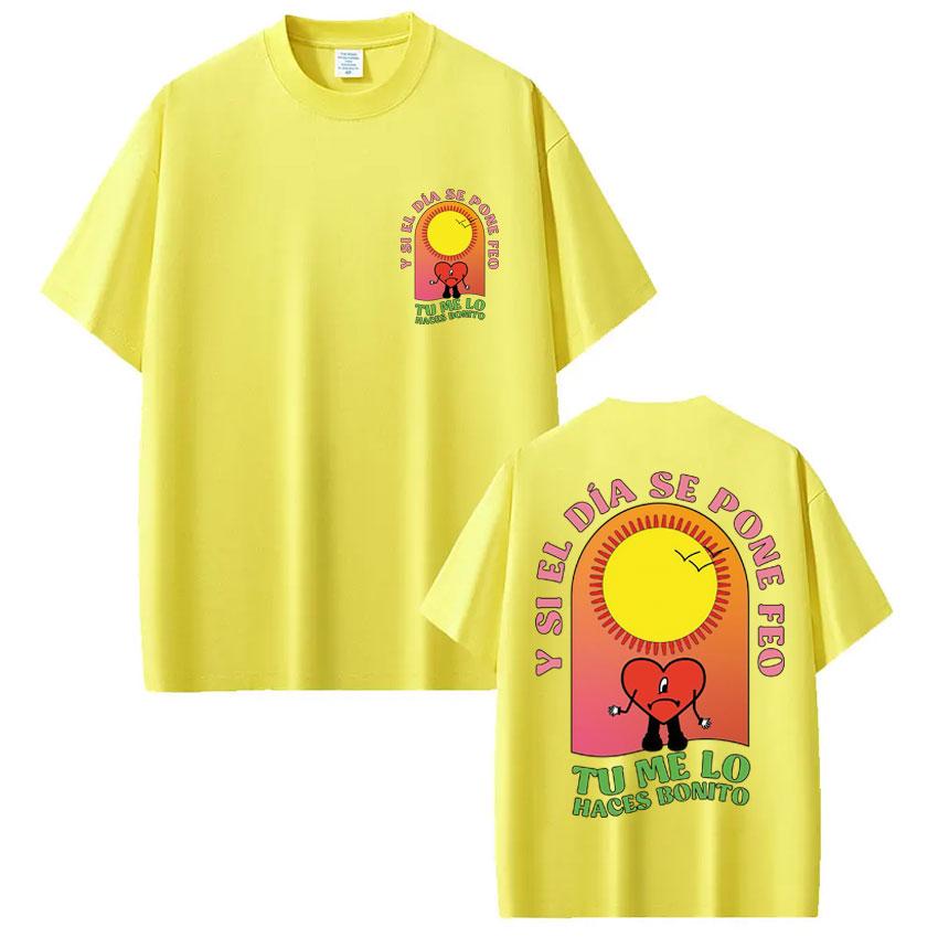 

Rapper Bad Bunny Un Verano Graphic T-Shirt Men Women Fashion Hip Hop T Shirt Loose Casual Soft Cotton T Shirts 3XL