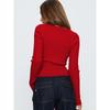 Women S V Neck Long Sleeve Ribbed Button Front Cardigan
