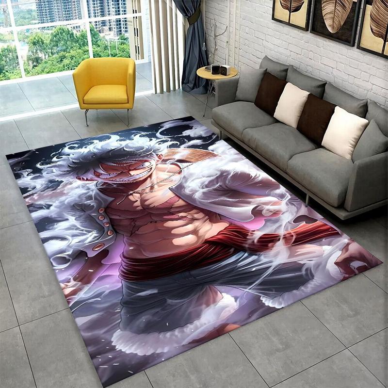 Classic Anime One P-Piece Cartoon Zoro Non-Slip Area Rug for Living Room,Bedroom,Playroom,Soft Carpet Floor Mat Home Decor Rug