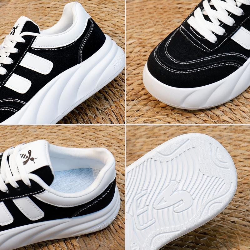 White Shoes Fashionable Spring New Platform Height Increasing Breathable Casual Shoes for Students