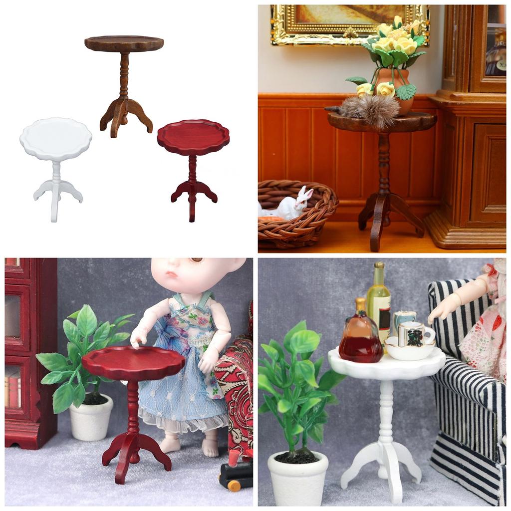 1:12 Dollhouse Miniature Furniture Coffee Table Dollhouse Living Room Decoration Model Side Table Dollhouse Accessories