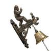 Yousheng Funny Doorbell, This is My Happy Place Rustic Animal Rustic Doorbell Decor, Resin Hanging Wall Bell, for Men Cabin Porch Garden Outdoor Decor