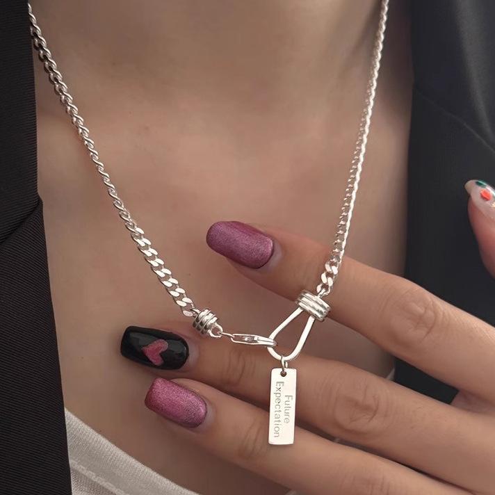 VENTFILLE 925 Sterling Silver Bead Geometry Necklace for Women Girl Korean Design Versatile Choker Jewelry Dropship Wholesale