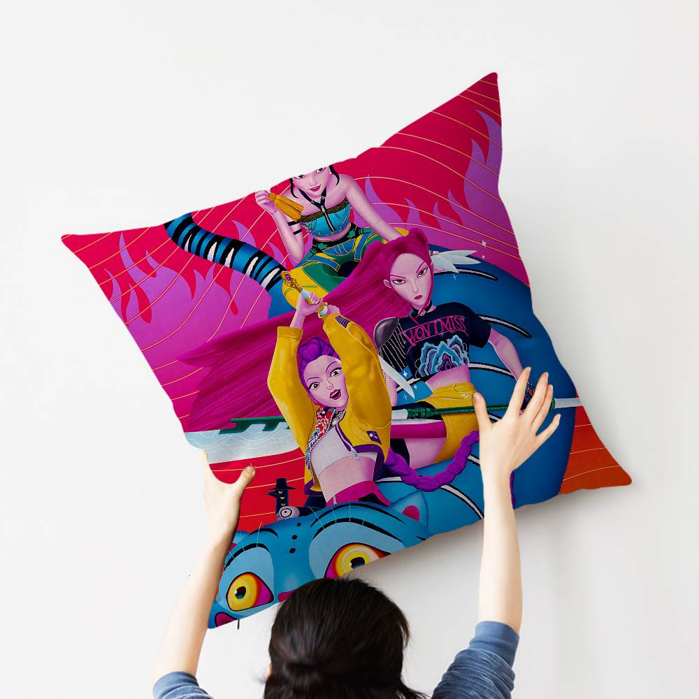 KPop D-Demon Hunters Maple Design Cushion Cover Happy Autumn Harvest decor Holiday Decorati Pillow Cover