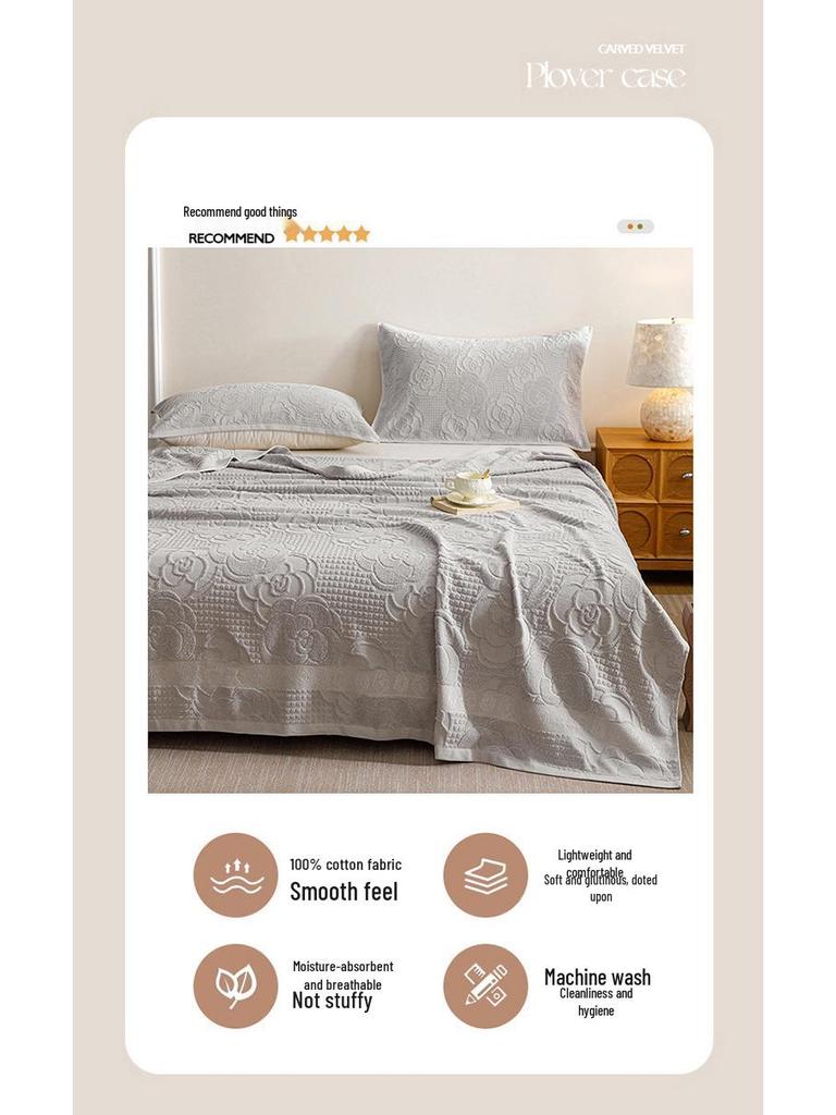 New Cotton Old-Fashioned Towel Blanket - Summer Quilt for Air Conditioning, Single To Full Size, Ideal As Gifts