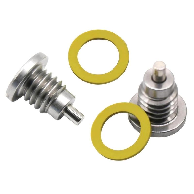 For Mercury Outboard Marine Magnetic Gearcase Drain Plug 8M0058389 Lower Unit Gear Lube Fill Hole Screw Seal 2PCS