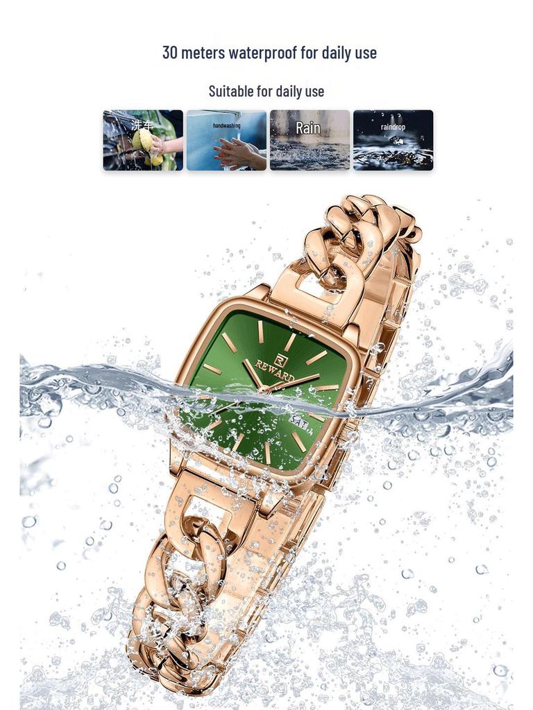 Elegant Sugar Cube Women's Watch: Light Luxury & Fashionable Design