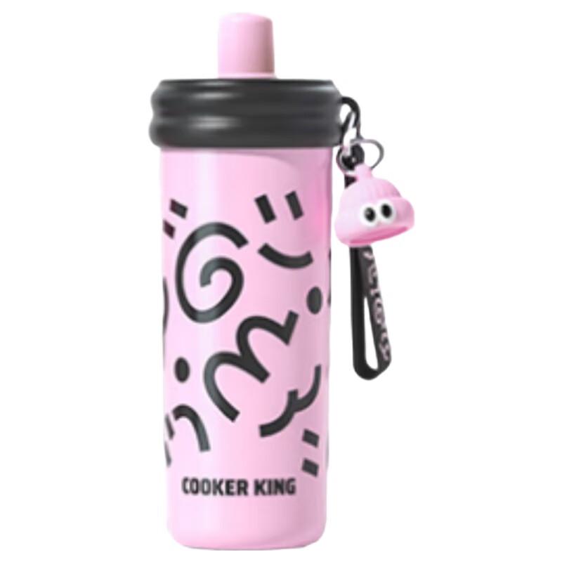 COOKER KING TY60A2 Insulated Water Bottle with Tea Infuser and Straw